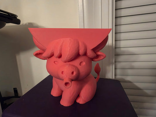 HoneyBunny3D Highland Cow scrub daddy holder featuring a detailed Highland Cow design for kitchen organization.