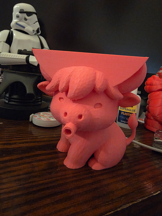 HoneyBunny3D Highland Cow Scrub Daddy holder featuring a cute highland cow design, perfect for kitchen or cleaning accessories.