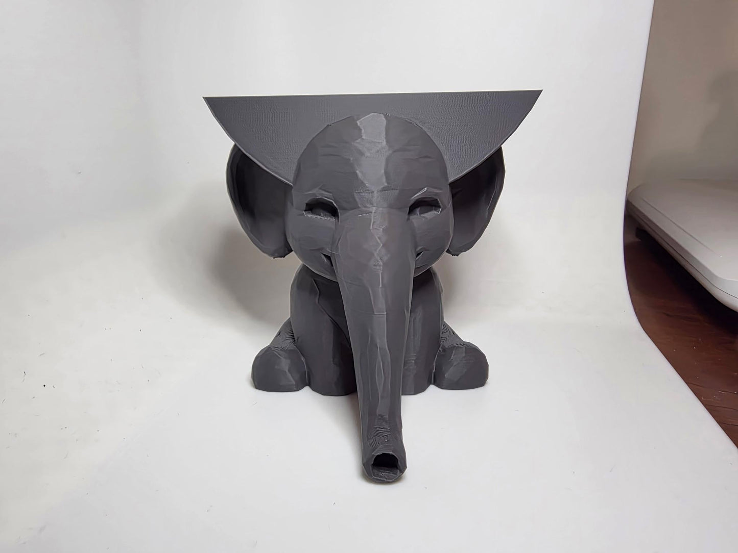 HoneyBunny3D Ella the Elephant scrub Daddy holder with drainage hole, featuring a cute elephant design for kitchen organization.