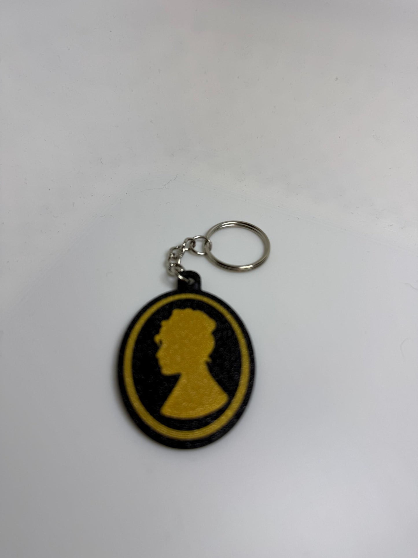 HoneyBunny3D Lady Whistledown keychain charm featuring a detailed character design for accessory use.