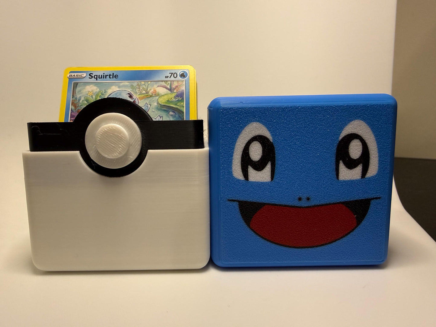 Four colorful Pokedeck boxes by HoneyBunny3D, featuring vibrant designs perfect for Pokémon card storage.