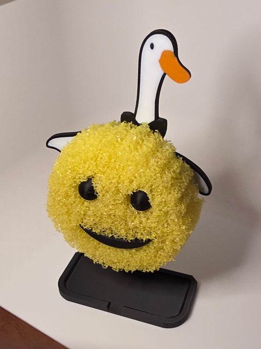HoneyBunny3D Silly Goose Scrub Daddy holder showcasing a colorful, playful kitchen accessory with a goose design and sponge storage compartment.