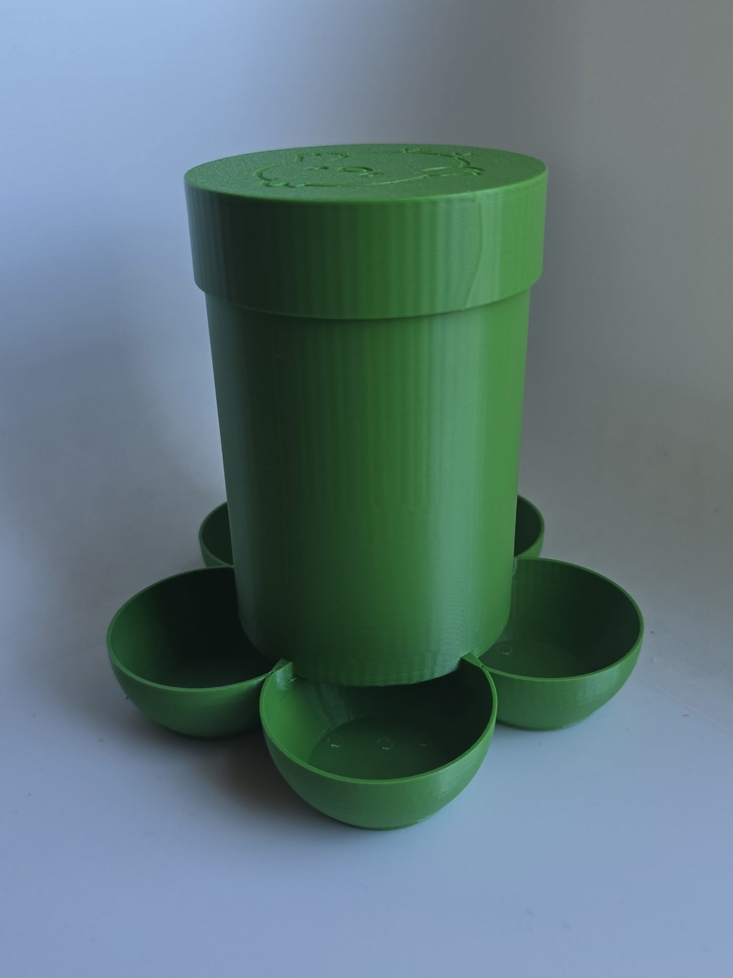 Small Chick Feeder by HoneyBunny3D, showing a compact plastic feeder with multiple feeding ports for young chicks.