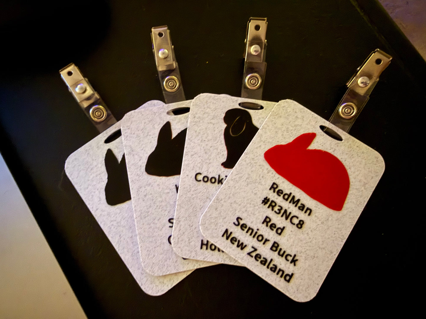 Custom cage cards from HoneyBunny3D featuring personalized designs on durable cardstock.