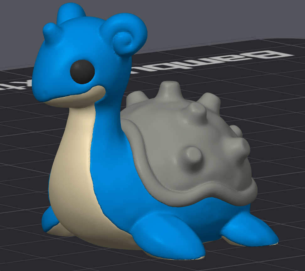 Screenshot of MiniMon by HoneyBunny3D showing a cute 3D animated character with colorful features on a digital screen.