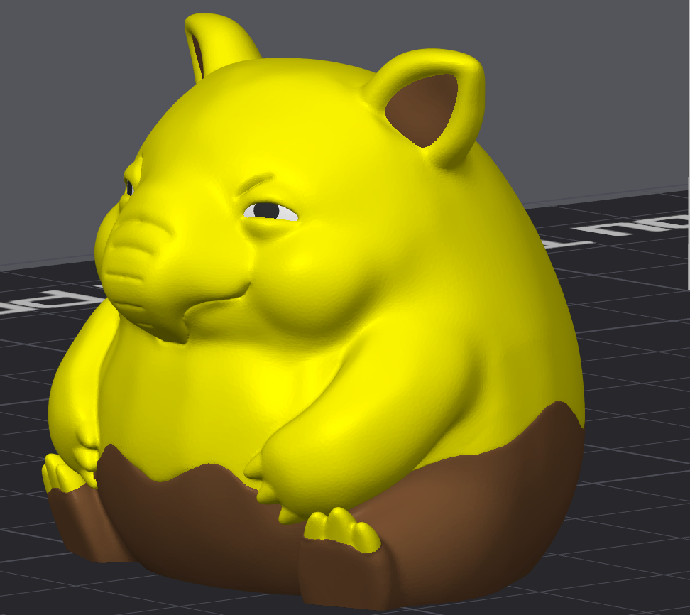 Screenshot of MiniMon by HoneyBunny3D, showcasing the detailed 3D model with vibrant colors and intricate design features.