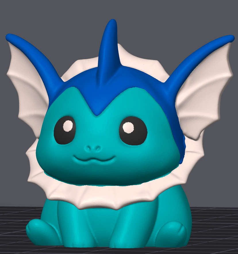 Screenshot of MiniMon 3D model by HoneyBunny3D showing detailed, colorful cartoon-style mini monster character on a digital screen.