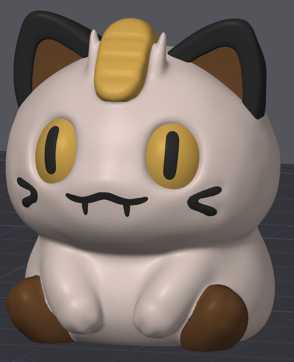 Screenshot of MiniMon by HoneyBunny3D, showcasing the 3D animated character design with colorful features and detailed textures.